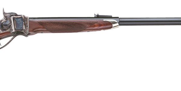Taylors & Company 210144 1874 Sharps Long Range 45-70 Gov 1rd 34" Black Half Octagonal Barrel, Color Case Hardened Rec, Fixed Walnut Checkered Stock