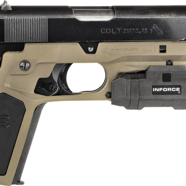 Recover Tactical CC3P0201 Frame Grip  Tan Polymer Frame with Interchangeable Black & Tan Panels for Standard Frame 1911