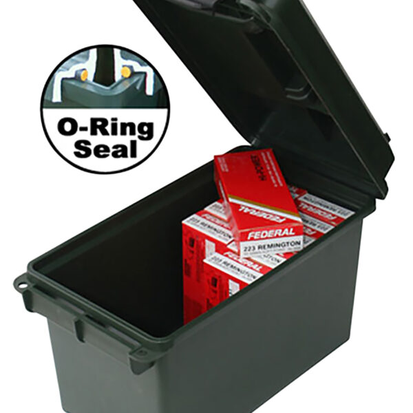 MTM Case-Gard AC50C40 Ammo Can  50Cal Rifle Black Polypropylene