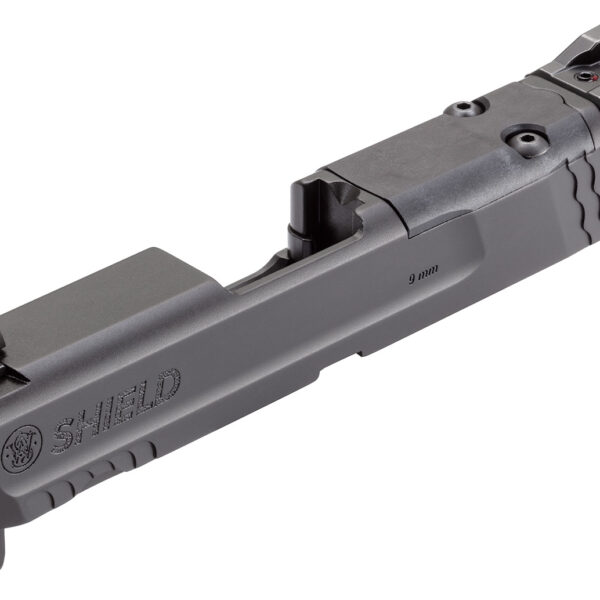 Smith & Wesson 3015613 Slide Assembly Shield Fits S&W Shield/Shield Plus Optic Ready 9mm Luger Black Armornite Stainless Steel 3-Dot White Sights