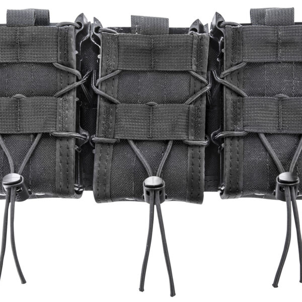 High Speed Gear 45DD00BK TACO Double Decker Shingle Black Nylong, Triple Shingle (3 Rifle/3 Pistol Mags), Fits MOLLE