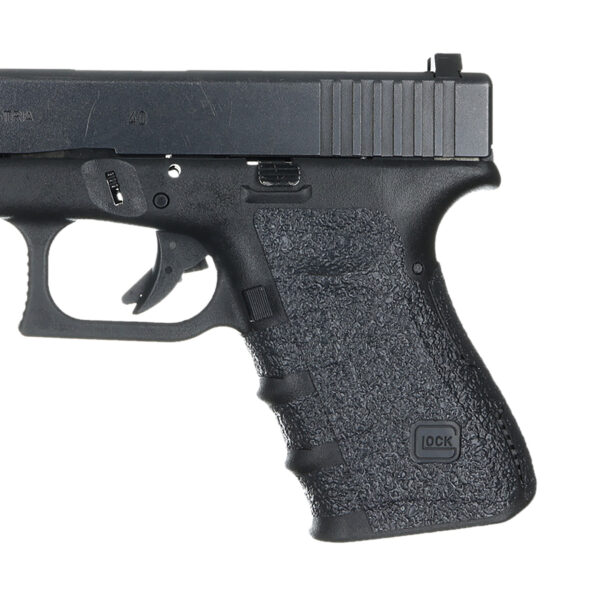 Talon Grips 110R Adhesive Grip  Compatible w/Glock 19/23/25/32/38 Gen4 w/No Backstrap, Black Textured Rubber